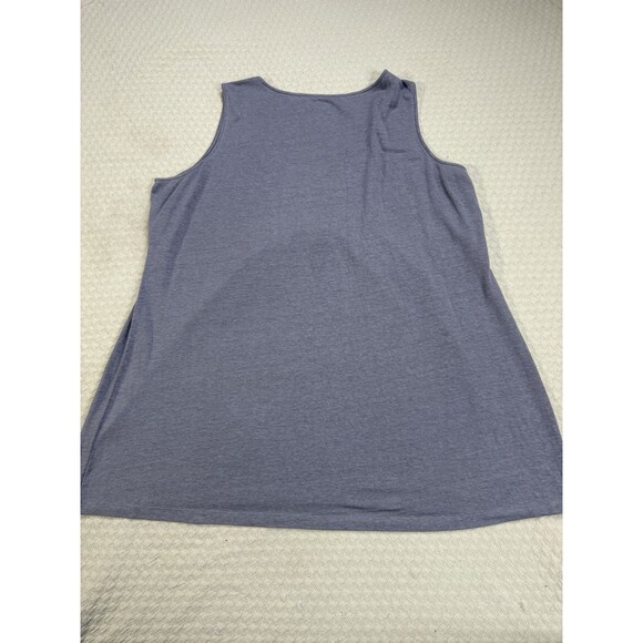 EILEEN FISHER Linen Sleeveless Tunic Top Scoop Neck Lagenlook Taupe Size 1x - Picture 7 of 9